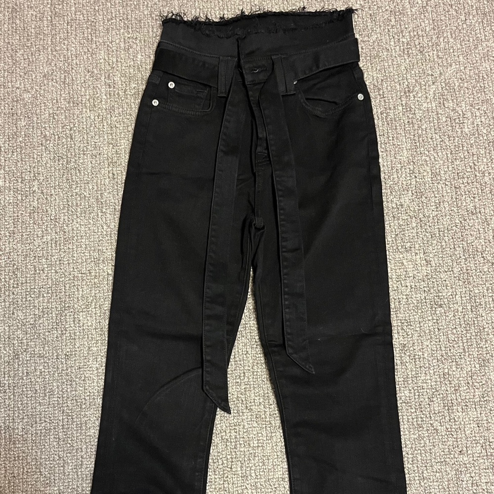 7 For All Mankind High-rise skinny jeans with black belt